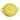 Top-down view of a yellow enameled lid with brass knob and raised Staub name
