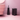 Matt Black NewIcon pedal bin beside a black toilet brush in a pink bathroom