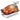 A roasted turkey inside an HIC roasting bag tied at the top, in a stainless roasting pan