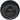 Infinity Instruments Retro 9.5" Wall Clock, Black — detail