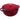 Bright red round oven with lid and silver knob, three-quarter view