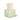 Lit Paddywax Macaron ceramic candle with a pink macaron motif on its pastel green Macaron box