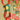 Red, green and gold patterned paper chain hanging