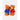 Two DOIY ceramic teddy bear shakers hugging, one in a blue sweater and one in red
