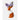 Bunny vase holding purple flowers