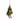 TAG Fox with Tree and Lights Ornament, a wool fox in a green Christmas tree costume with a star on top, hanging from a cord