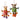 Two TAG felt ornaments, a mouse and a cat on skis with poles