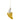 TAG Peeled Banana Ornament, a half peeled yellow banana hanging from a gold cord