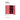 Rose pink double-door locker cabinet with one door open showing wire baskets, dimension diagram