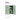 Sage green double-door locker cabinet with right door open showing shelves, dimension diagram