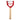 Red Opinel T-Duo peeler, front view