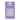 Lilac square Speks Slabs sticker on purple retail card with pill shaped backdrop