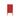 Red compact single-door metal locker on legs, handle on right, front view