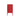 Red compact single-door metal locker on legs, handle on left, front view