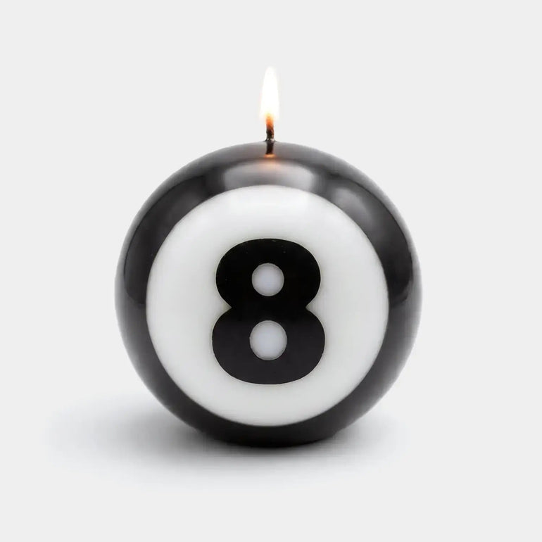 Proper Wax 8 Ball Candle side view