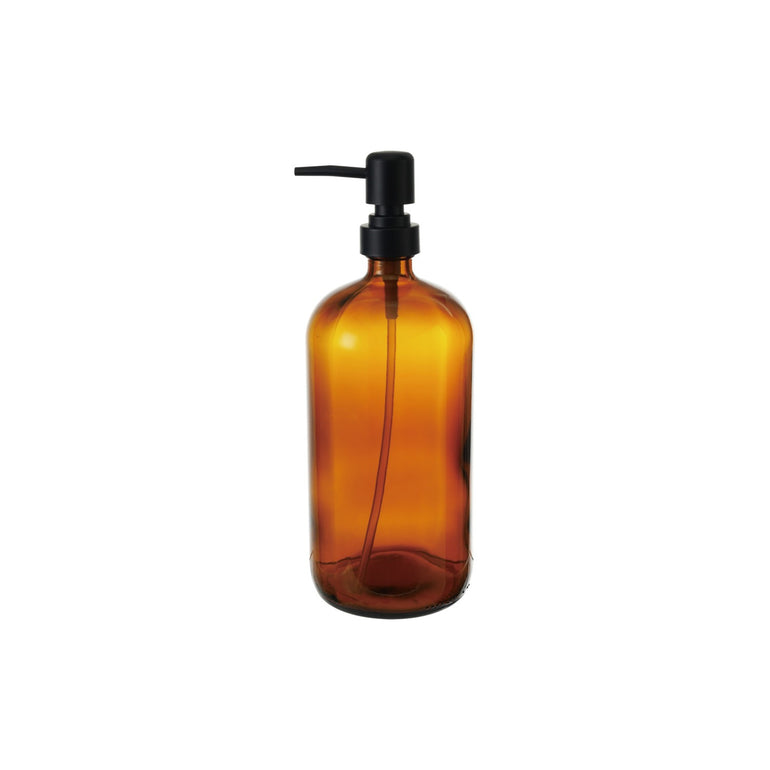 Creative Co-Op Amber Glass Soap Dispenser