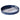 Holiday in the Park round tray at an angle, showing the navy rim and a concealed slot handle