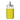Glass jar of yellow oil fitted with a steel pour spout lid, front view on white