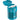 Teal food jar open with spoon deployed