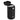 Matte Black food jar open with spoon