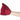 Hand and forearm wearing a red pot holder like a mitt, textured grip side showing