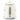 Cream mini kettle, front view with chrome handle slot and power switch at the base