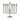 TAG Liora black iron menorah with nine candle cups