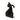 Feline napkin holder cat silhouette side view