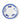 Round white Miya plate with blue cat faces around the rim