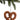 Brown felt pretzel ornament with white stitched dots hanging from a pine branch
