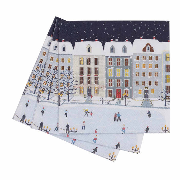 rockflowerpaper Holiday in the Park Paper Cocktail Napkins, Set of 20