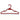 Red (re) recycled hanger with its 16 by 9 inch dimensions marked