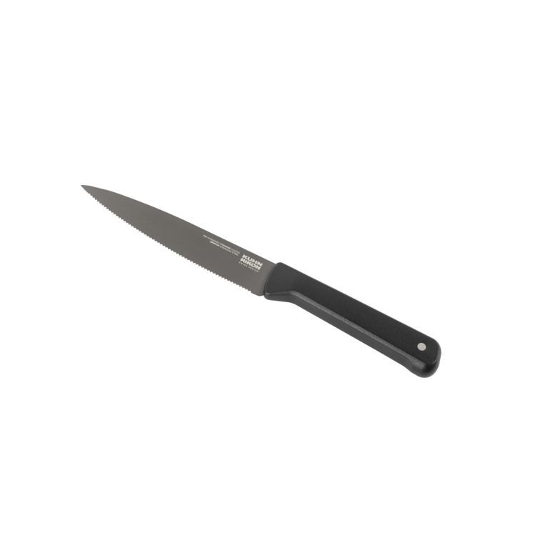 Kuhn Rikon ICED serrated utility knife with a titanium-coated blade