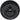 Infinity Instruments Retro 9.5" Wall Clock, Black — detail