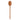 Italian olive wood cooking spoon laid flat to show its grain