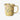 ChagoArt Splatter Mug in butter yellow speckled with navy blue and pink splatter