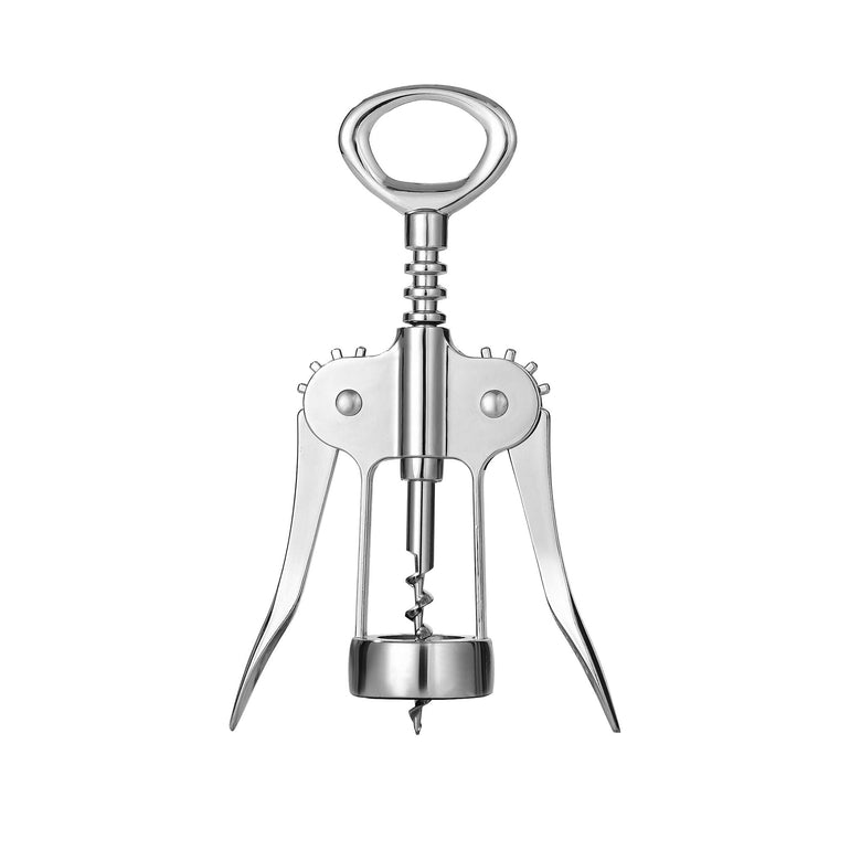 HIC Bar Classic Winged Corkscrew, chrome-plated zinc alloy wine bottle opener
