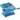 HIC Marcato Atlas 150 blue pasta machine with handle, stainless steel body, and roller for homemade pasta preparation.