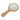 Redecker waxed beechwood hand mirror with a round glass and a hanging hole in the handle
