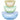 Pyrex Sculpted Tint mixing bowls in green, blue, yellow