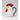 Cosmos Gifts rooster pitcher, white with red comb and wattle and blue tail handle, side view