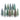 Christmas Rainbow Trees Winter Blue 5.25"