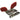 Nogent Super-Kim can opener with red butterfly handle, angled on white
