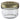 French Glass Mason Canning Jar w/ Gold Metal (2 Lids)