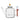 Clear glass teapot with owl design on a white background