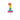 Rainbow birthday number candle