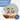 Rainbow birthday number candle detail