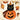 Cat in the Jack cocktail napkin with a black cat in a witch hat inside a jack-o'-lantern among autumn leaves