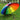 Rainbow umbrella canopy view