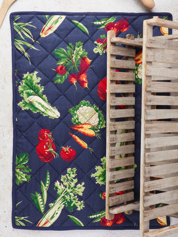 April Cornell Farm Fresh Drying Mat, Navy
